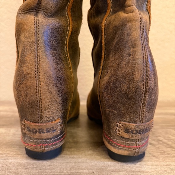 Sorel Cate The Great Wedge Boots Waterproof full grain leather Womens - Picture 9 of 16